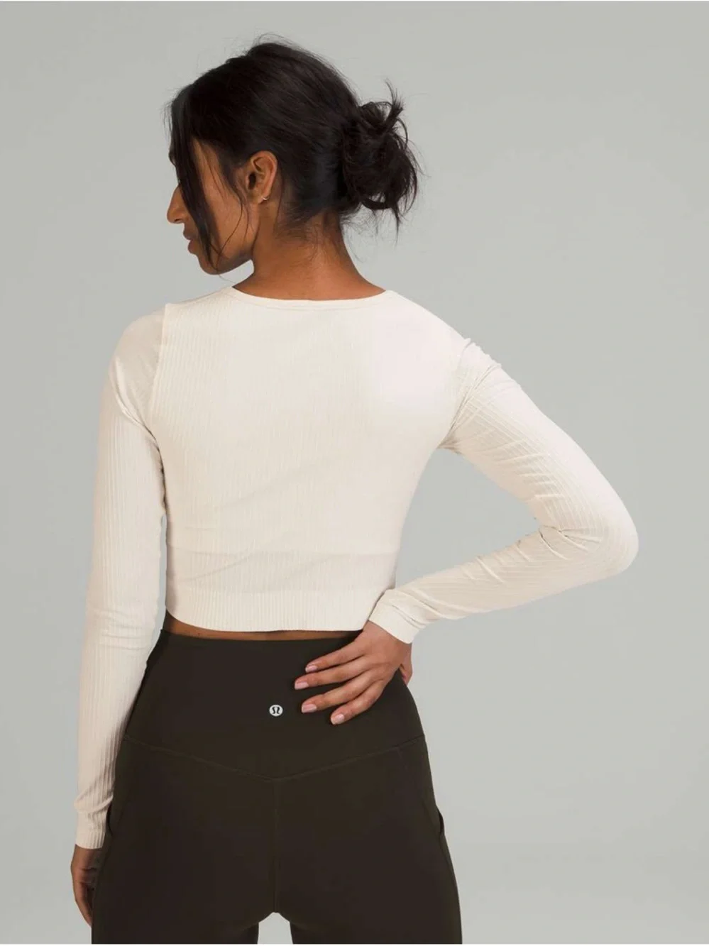Lululemon Ebb to Street Long Sleeve Top White Opal 8